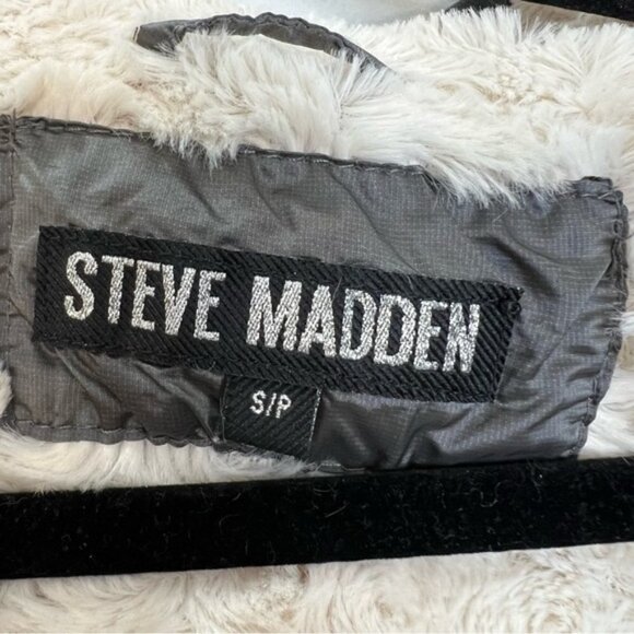 Steve Madden metallic grey quilted Glacier Shield hooded parka S - Picture 12 of 14